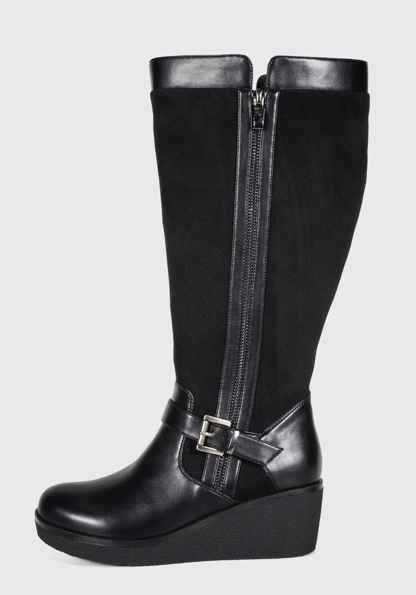 BOTA MUJER ALFIA NEGRO ANCHO XL - 2
