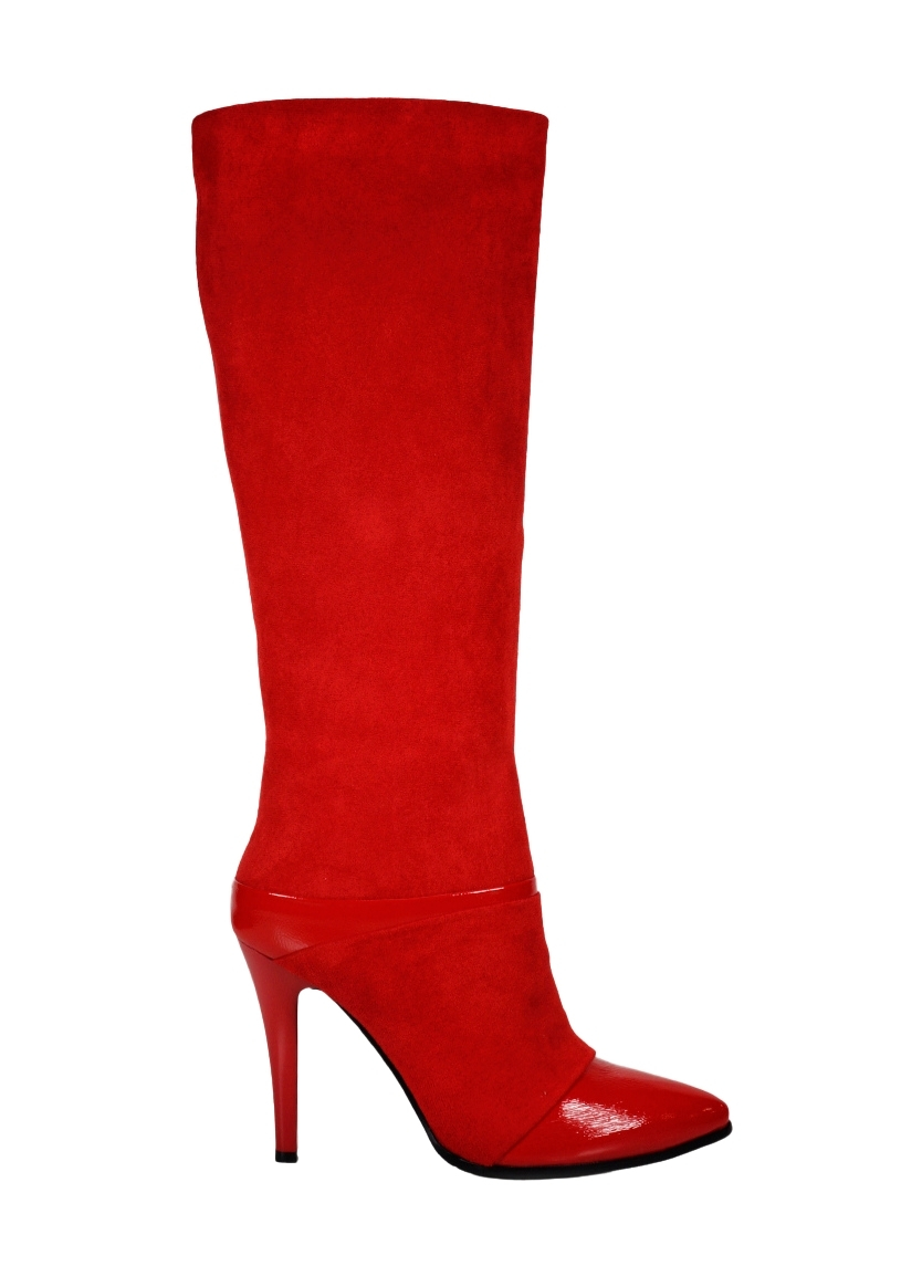 BOTA MUJER HAIKOU ROJO GAMUZA - 1