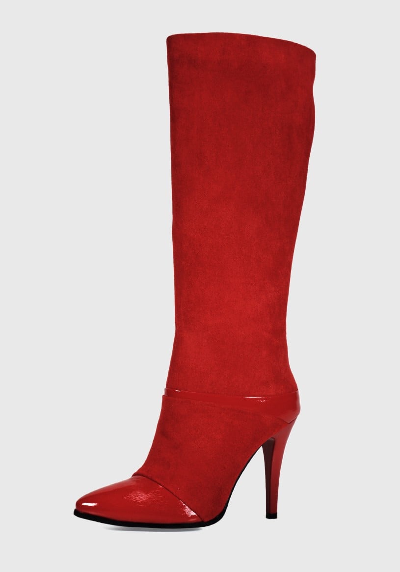 BOTA MUJER HAIKOU ROJO GAMUZA - 2