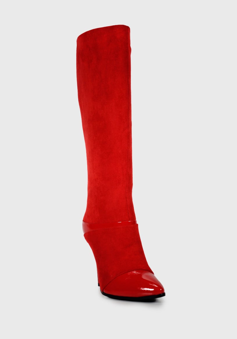 BOTA MUJER HAIKOU ROJO GAMUZA - 3