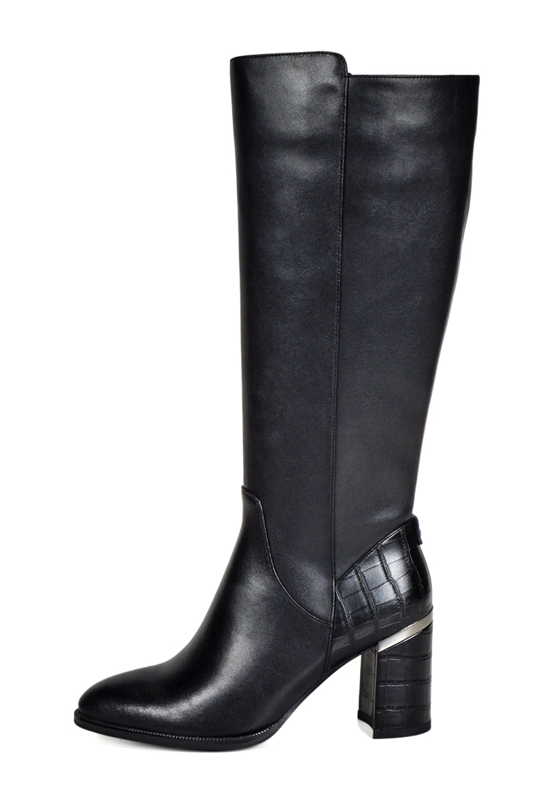 BOTA MUJER CUERO AMARULA NEGRO