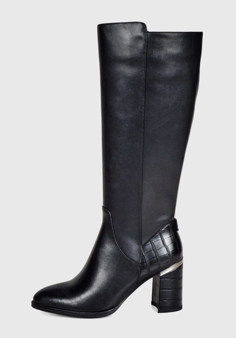 BOTA MUJER CUERO AMARULA NEGRO - 2