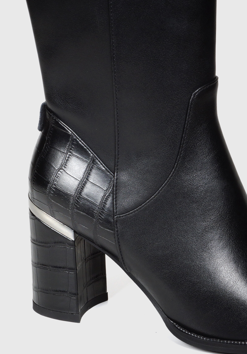 BOTA MUJER CUERO AMARULA NEGRO - 8