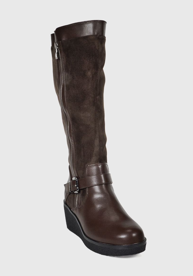 BOTA MUJER ALFIA CAFE ANCHO XL - 4
