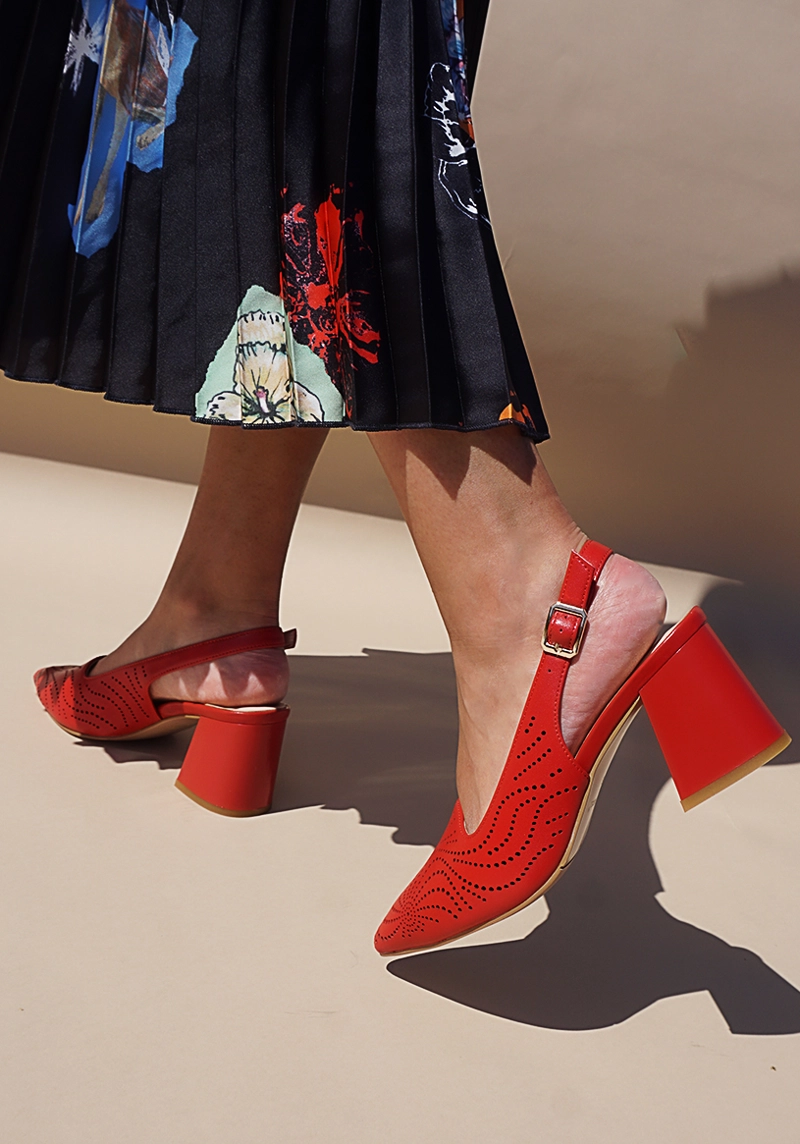 ZAPATO CUERO ADAYA ROJO - 1