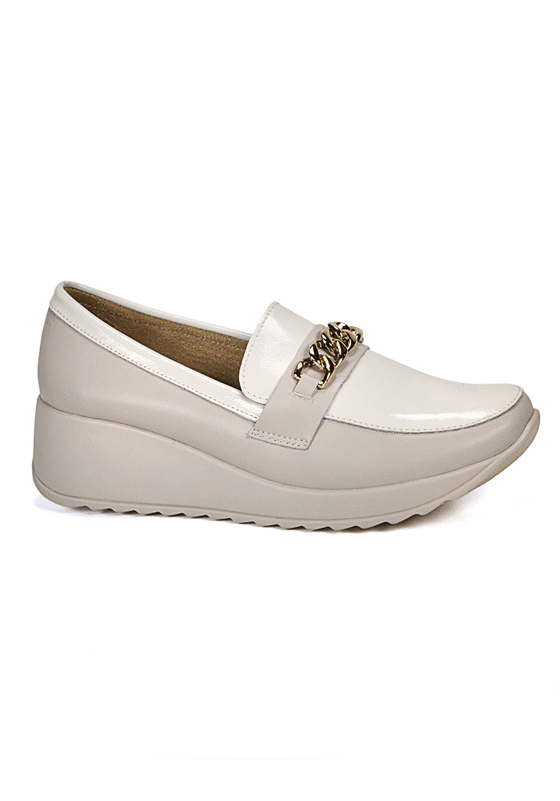 MOCASIN CUERO VENISIA BEIGE - 1