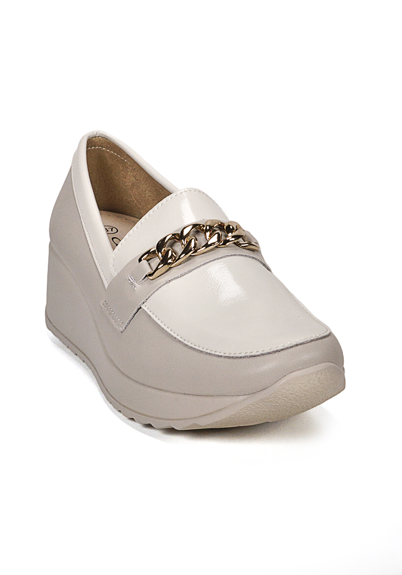 MOCASIN CUERO VENISIA BEIGE - 4