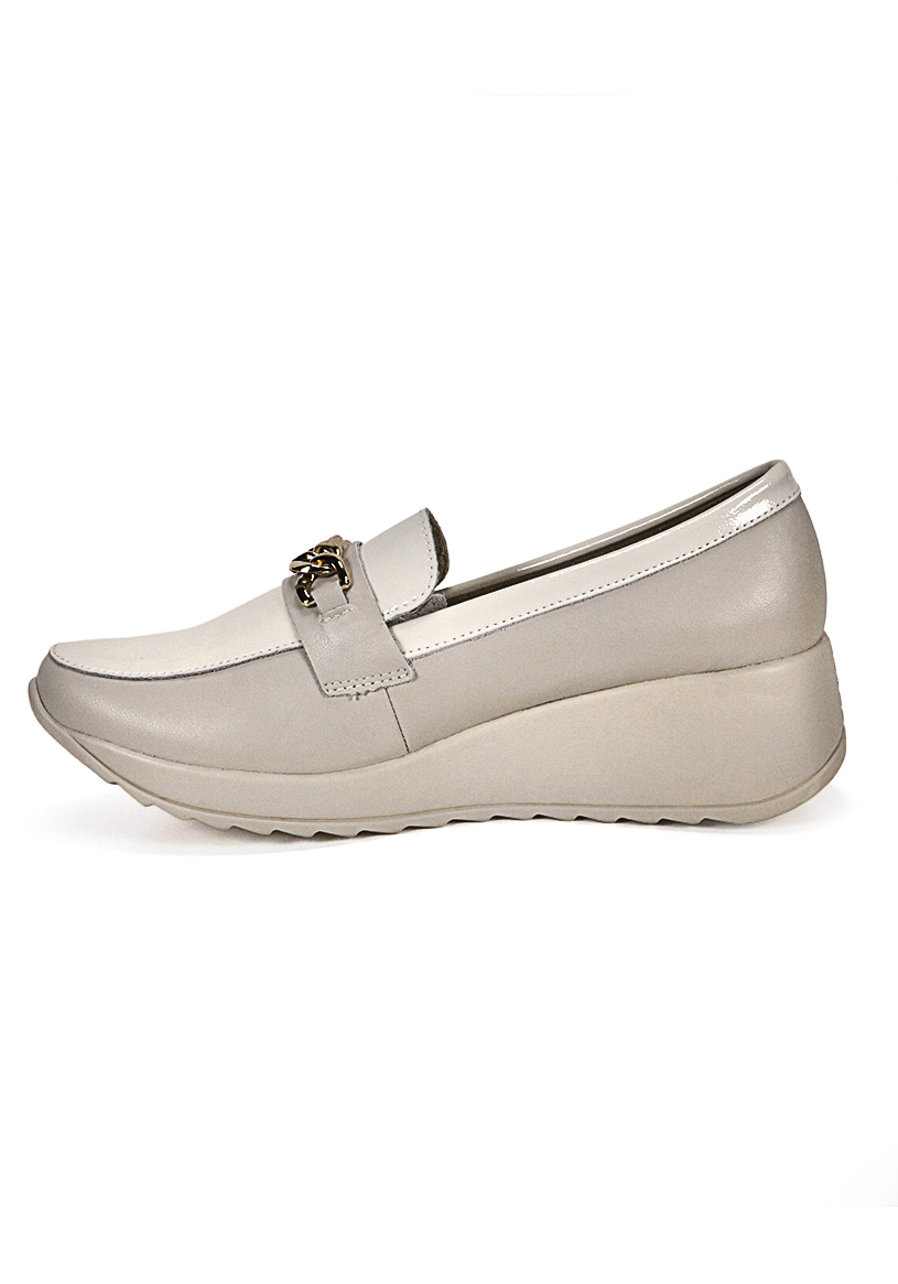 MOCASIN CUERO VENISIA BEIGE - 5
