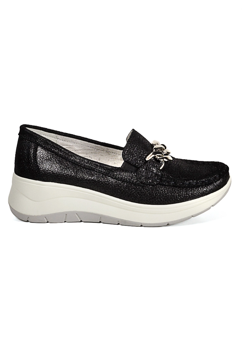 MOCASIN CUERO DARICE NEGRO - 2