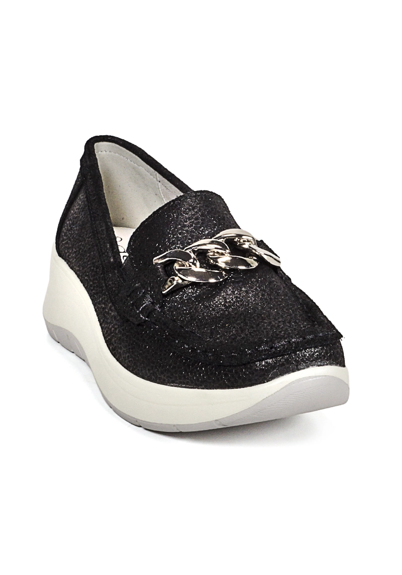 MOCASIN CUERO DARICE NEGRO - 4