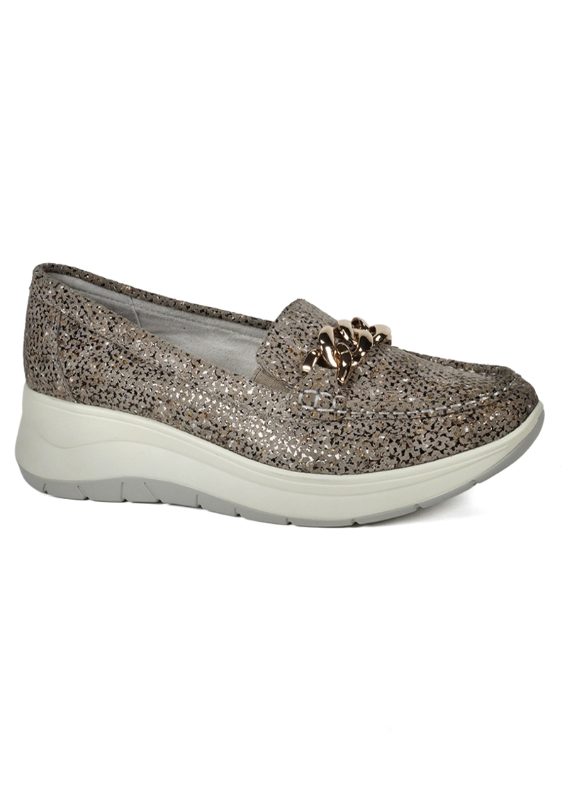 MOCASIN CUERO DARICE CAFE - 1