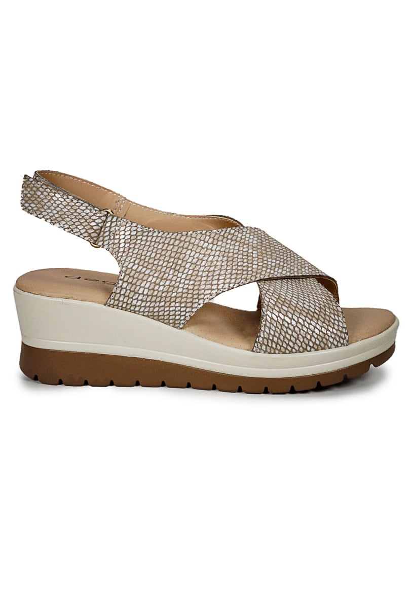 SANDALIA CUERO EBERE BEIGE - 2
