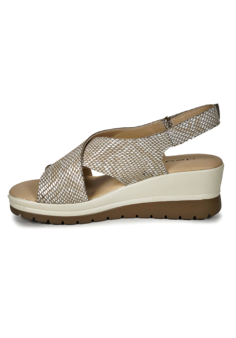 SANDALIA CUERO EBERE BEIGE - 5