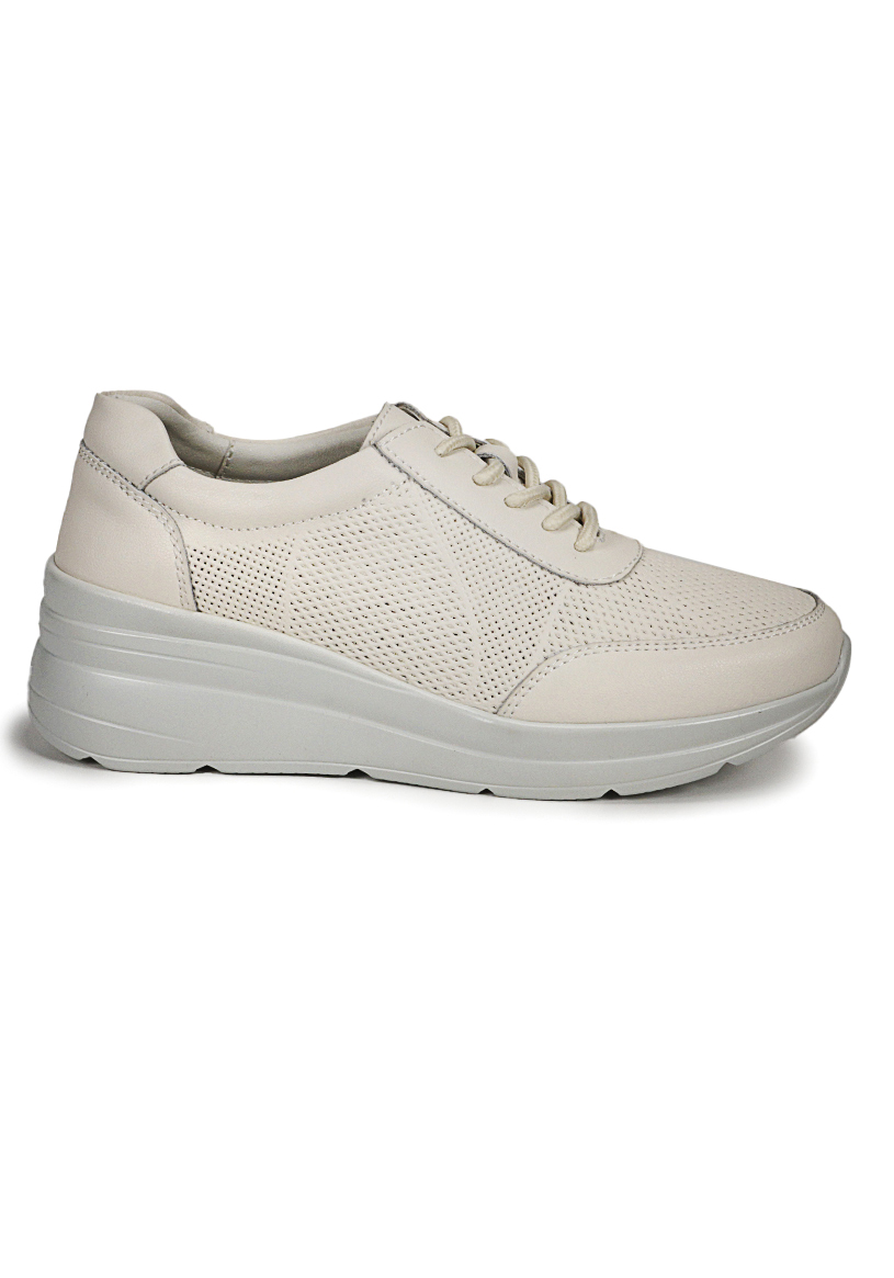 ZAPATILLA CUERO GARAZI BEIGE - 2