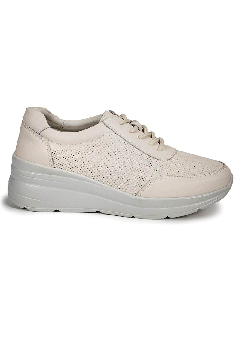 ZAPATILLA CUERO GARAZI BEIGE - 2