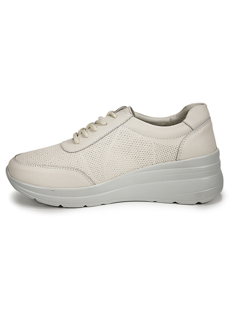 ZAPATILLA CUERO GARAZI BEIGE - 5