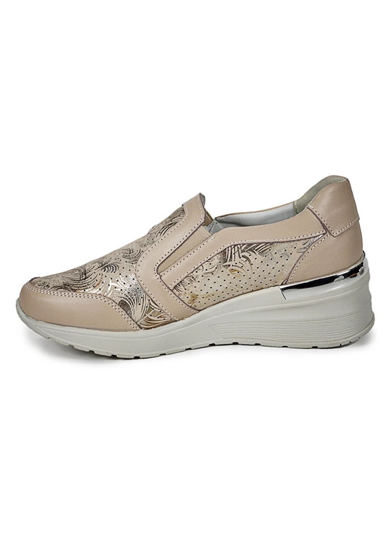 ZAPATILLA CUERO IBBIE BEIGE - 5