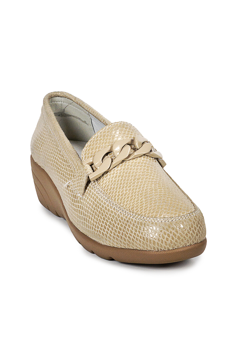 MOCASIN CUERO HADASSA BEIGE - 3