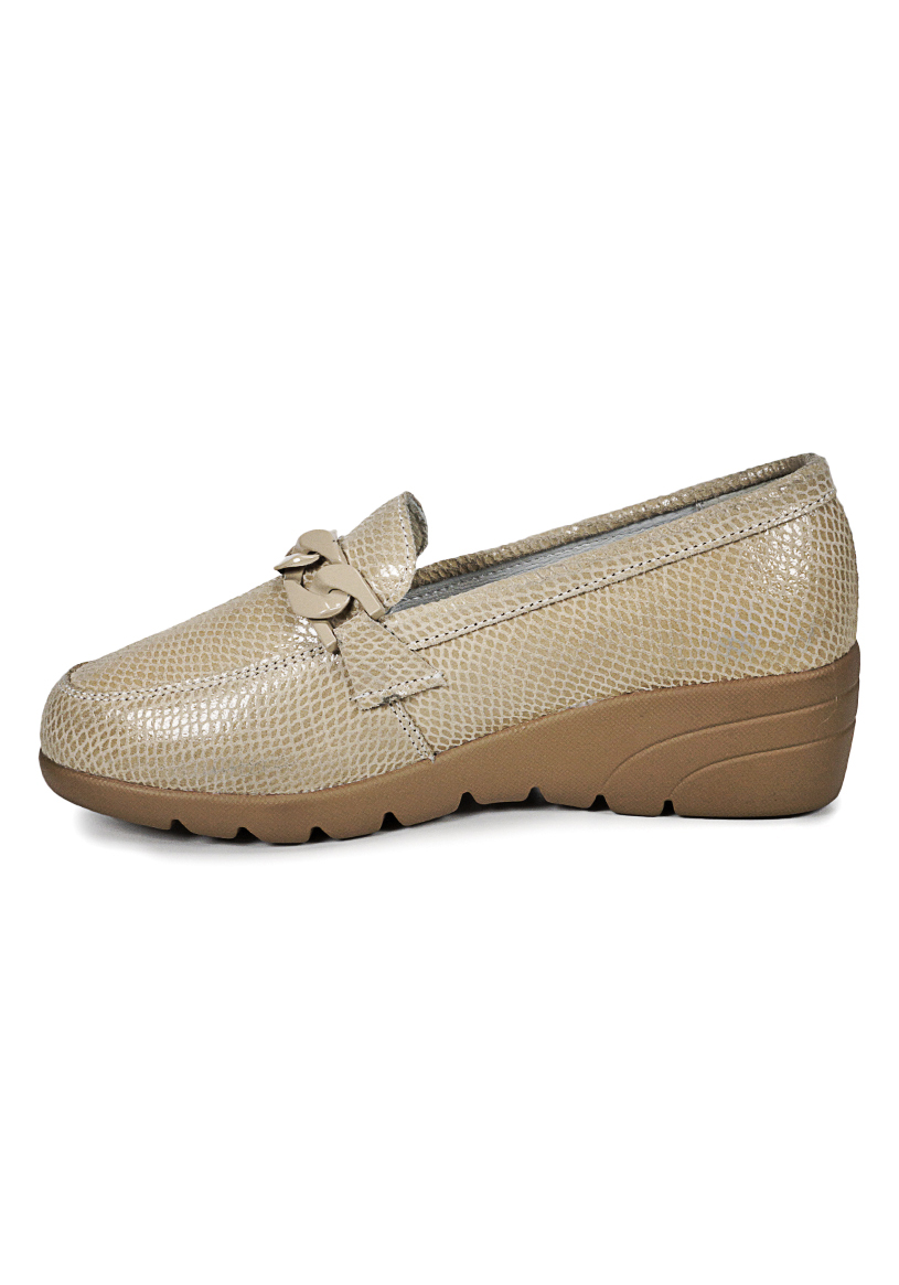 MOCASIN CUERO HADASSA BEIGE - 5