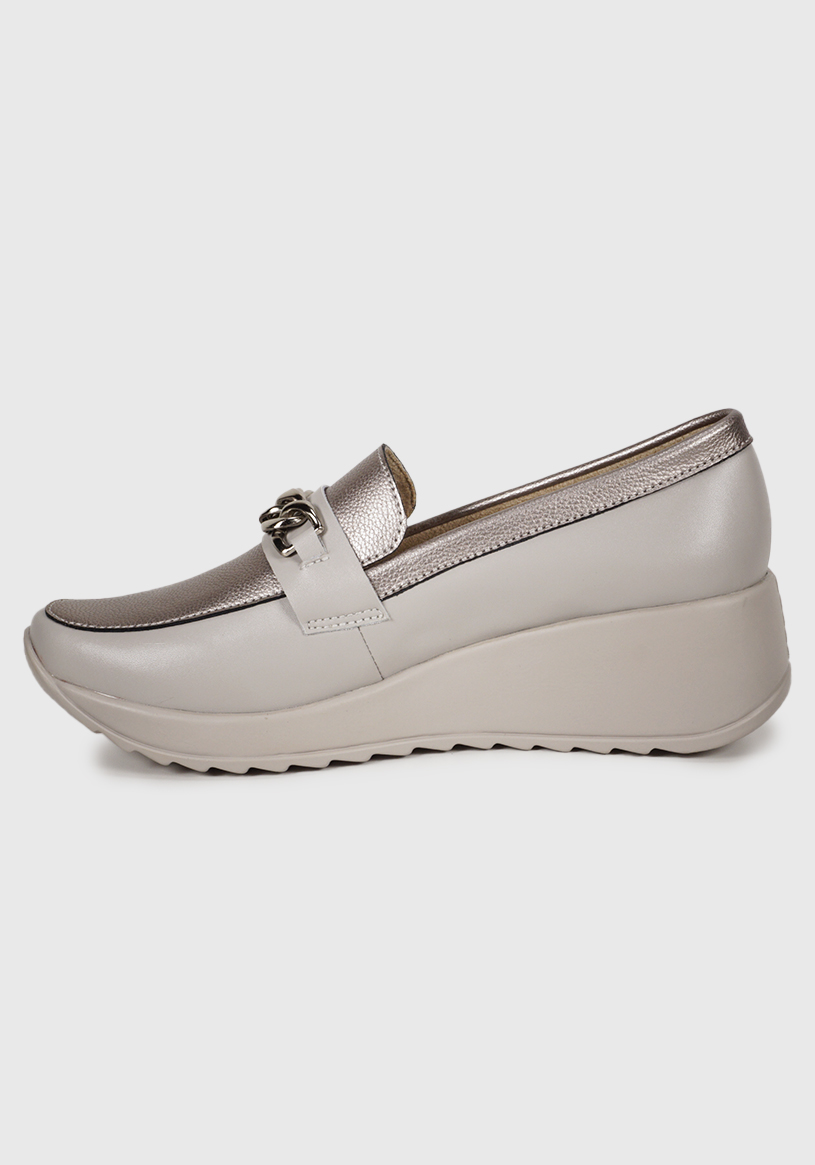 MOCASIN CUERO VENISIA BRONCE - 5