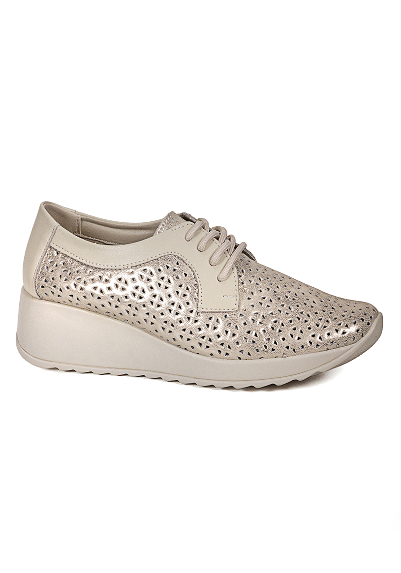 ZAPATILLA CUERO GERALDINAS DORADO - 1
