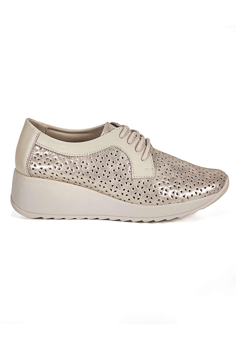ZAPATILLA CUERO GERALDINAS DORADO - 2