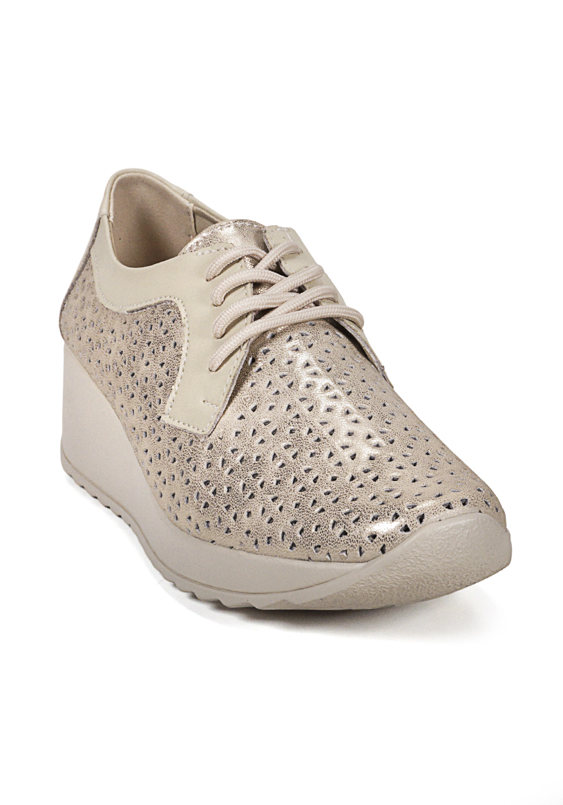ZAPATILLA CUERO GERALDINAS DORADO - 4