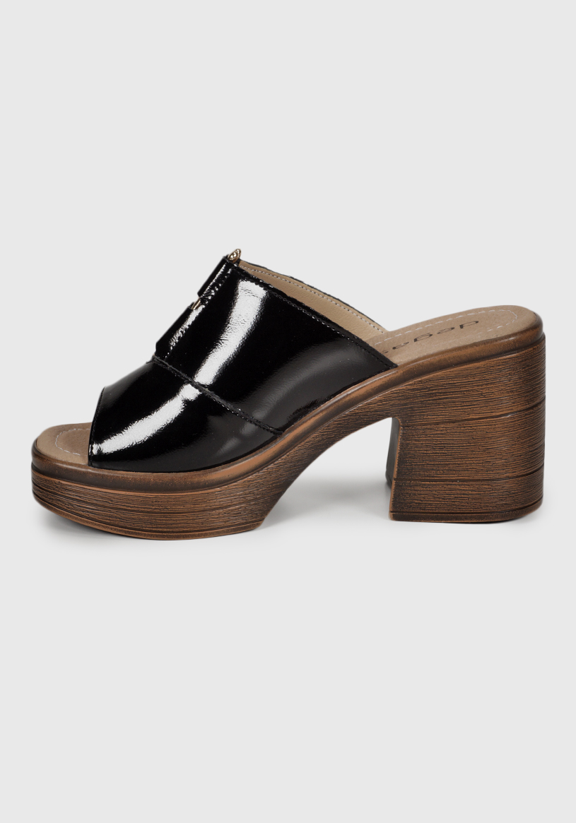 SANDALIA CUERO WILANY NEGRO - 5