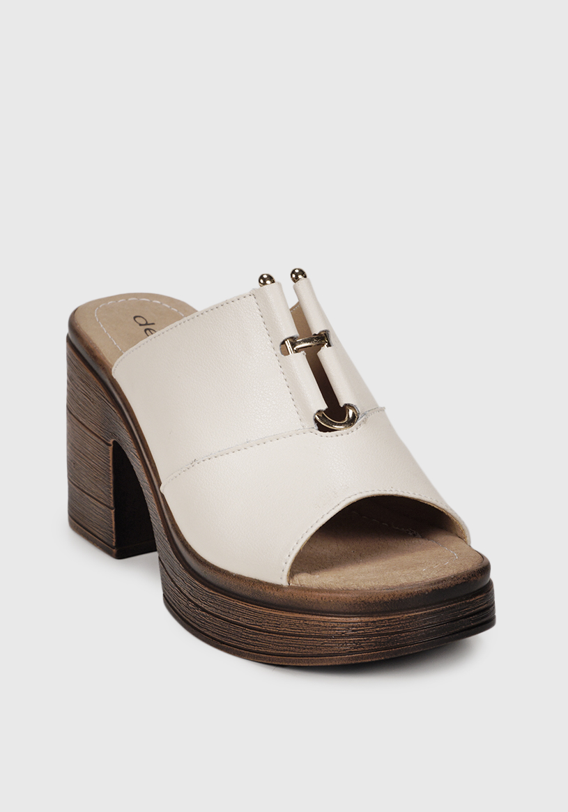 SANDALIA CUERO WILANY BEIGE - 2