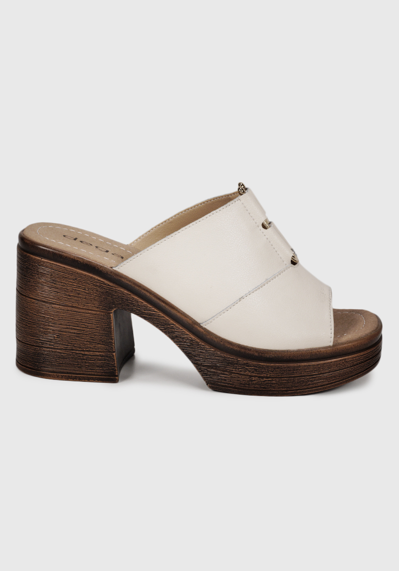 SANDALIA CUERO WILANY BEIGE - 3