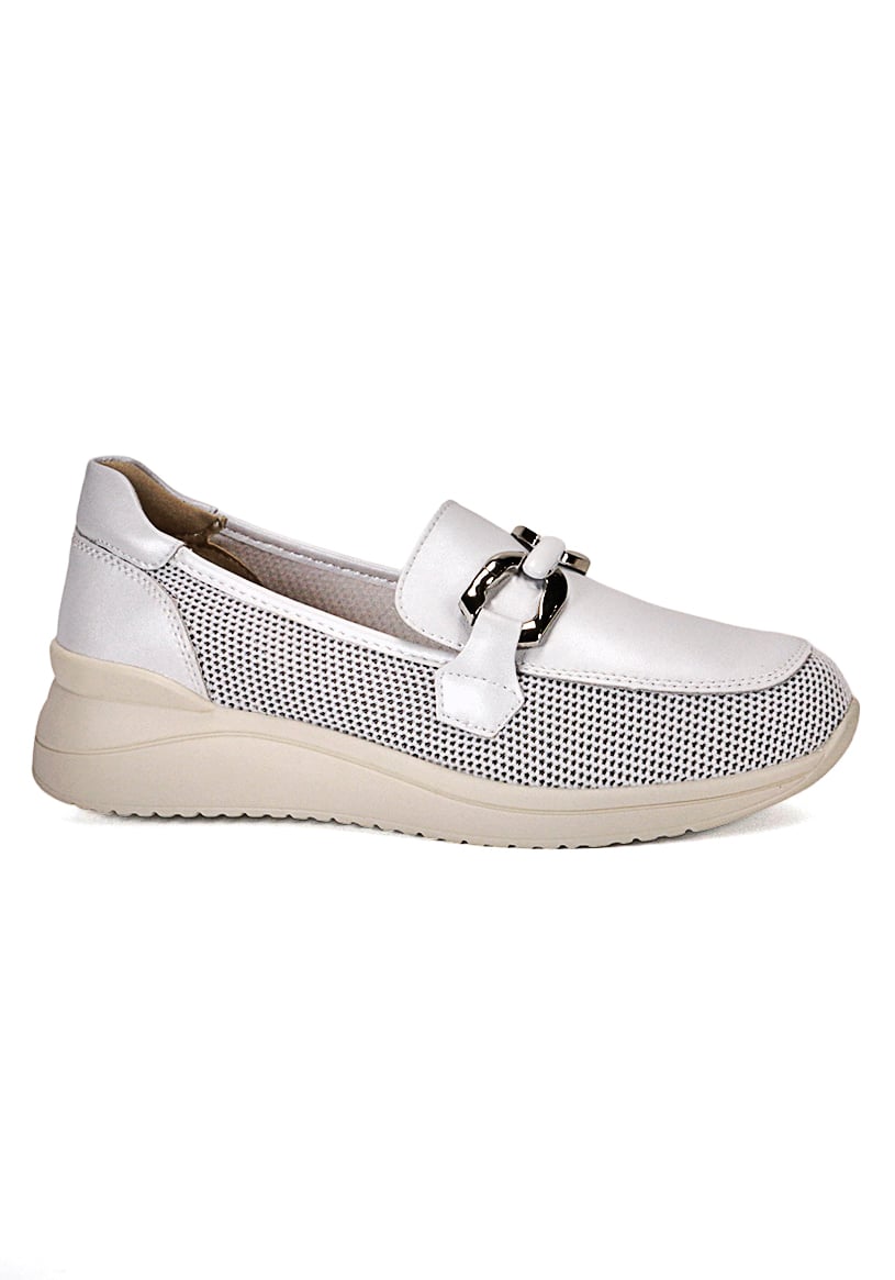 MOCASIN CUERO ZULLY BLANCO - 2