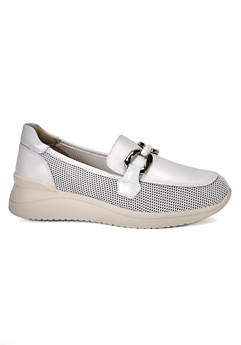 MOCASIN CUERO ZULLY BLANCO - 2