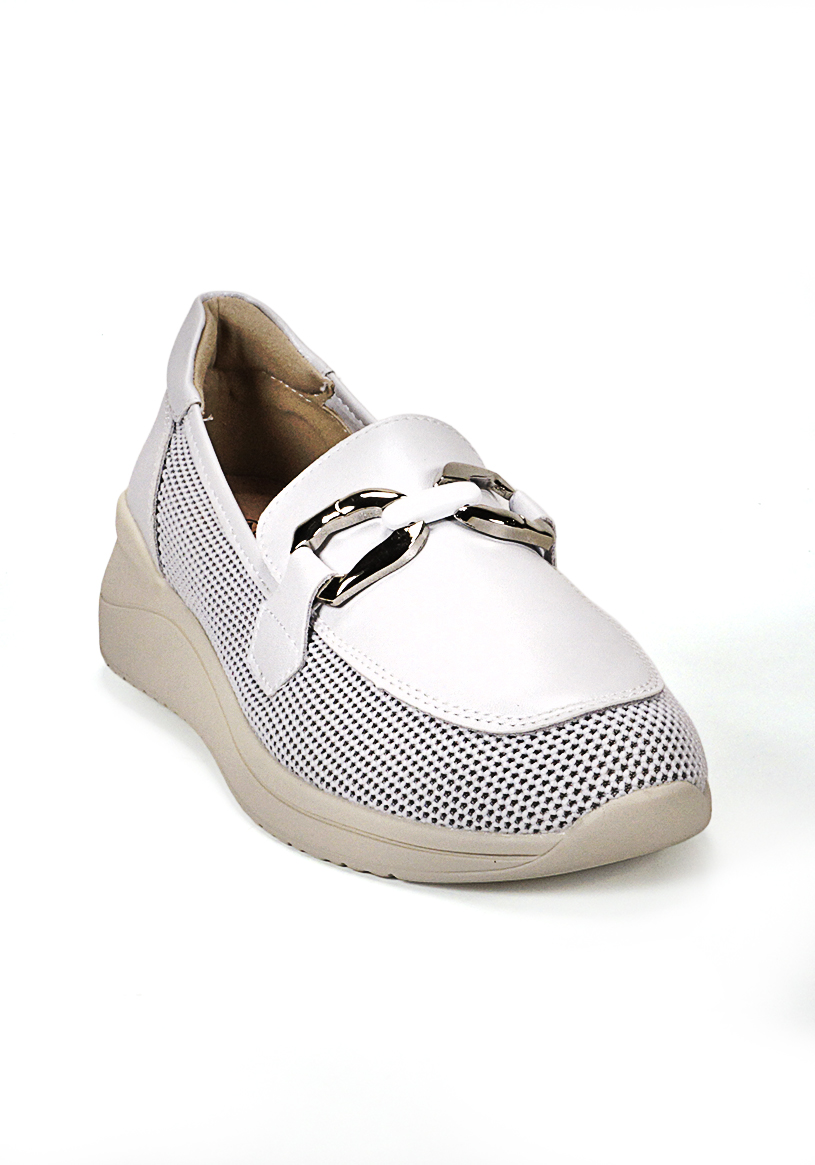 MOCASIN CUERO ZULLY BLANCO - 5