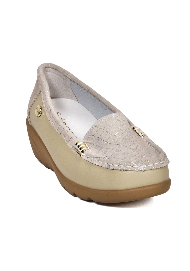 MOCASIN CUERO ELIETTE BEIGE - 4