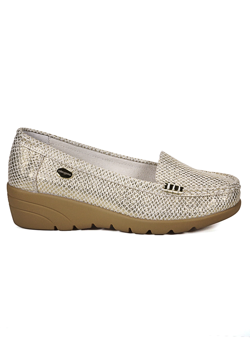 MOCASIN CUERO ELIETTE DORADO - 2