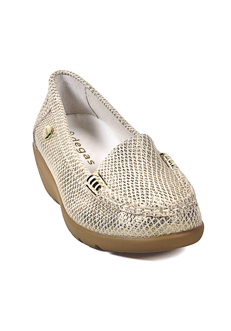 MOCASIN CUERO ELIETTE DORADO - 4
