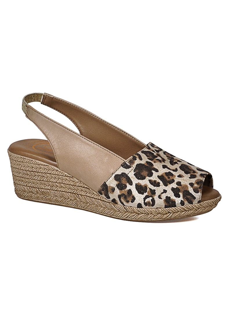 SANDALIA CUERO SUSANNE BEIGE PRINT - 1
