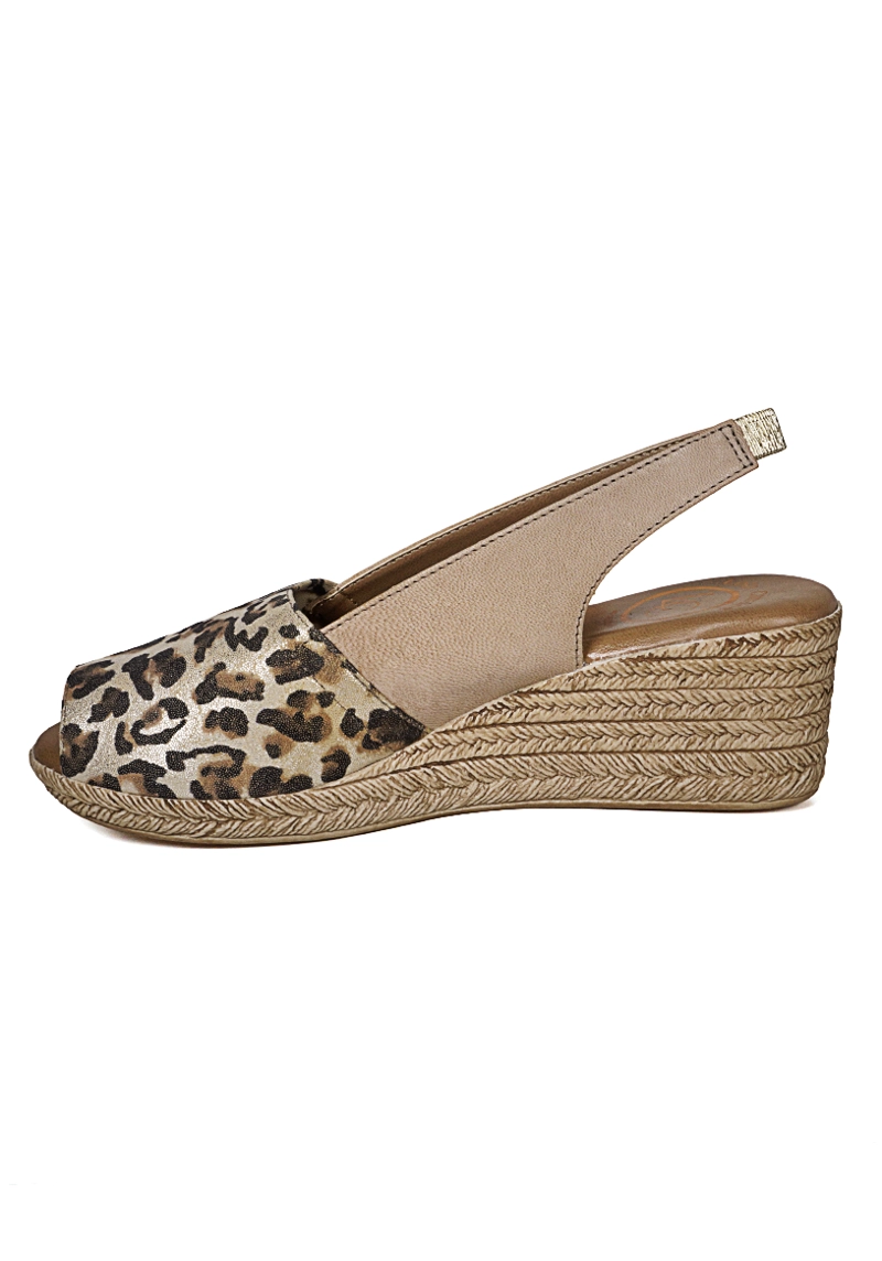 SANDALIA CUERO SUSANNE BEIGE PRINT - 5