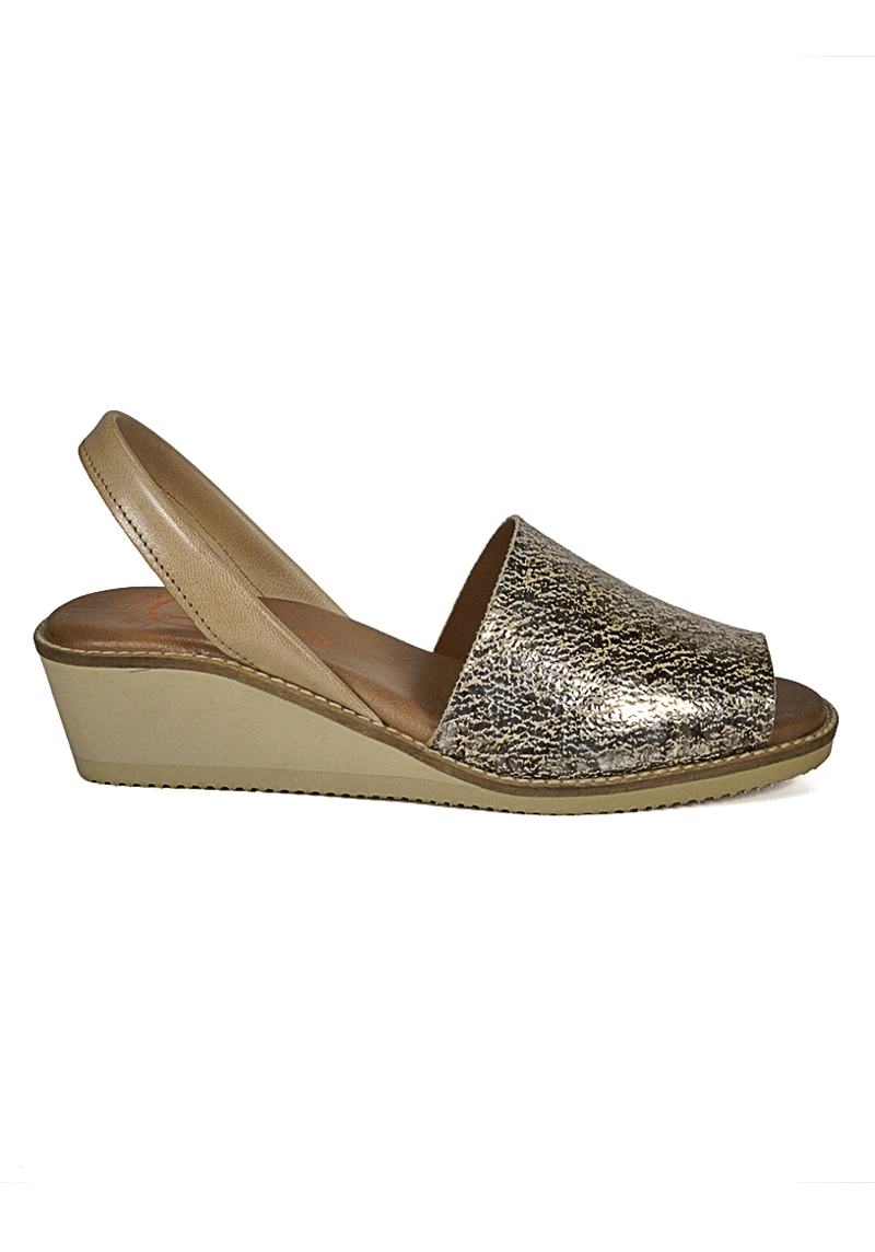 SANDALIA CUERO ANIKA BRONCE - 3