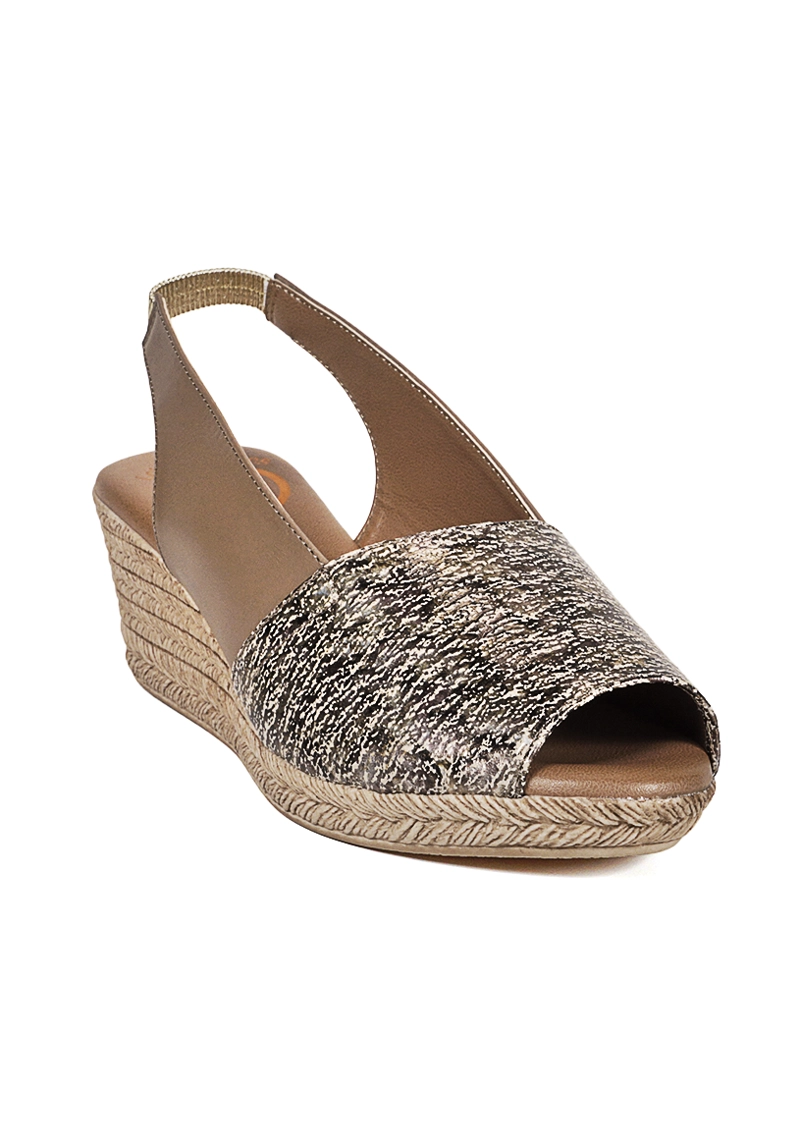 SANDALIA CUERO SUSANNE BEIGE BRONCE - 5