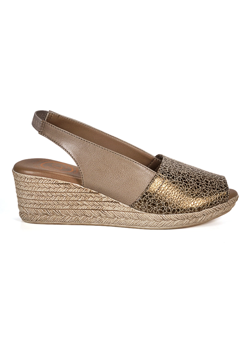 SANDALIA CUERO SUSANNE BEIGE COBRE - 2