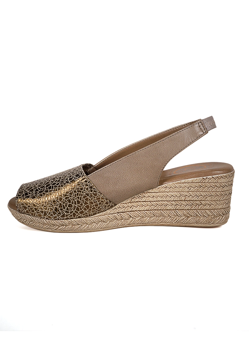 SANDALIA CUERO SUSANNE BEIGE COBRE - 4