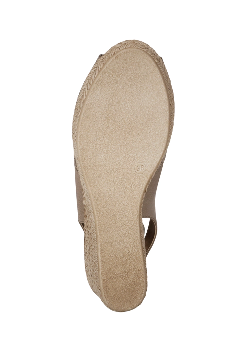 SANDALIA CUERO SUSANNE BEIGE COBRE - 5