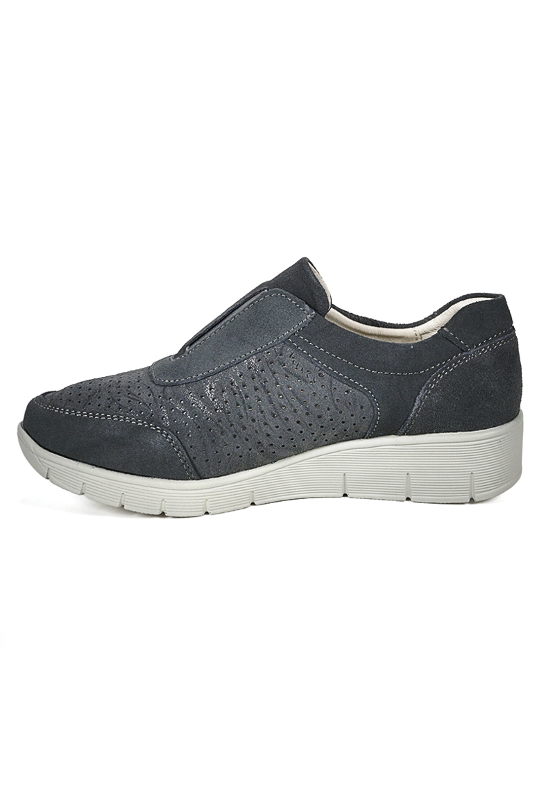 ZAPATILLA CUERO MERCURIA GRIS OSCURO - 4