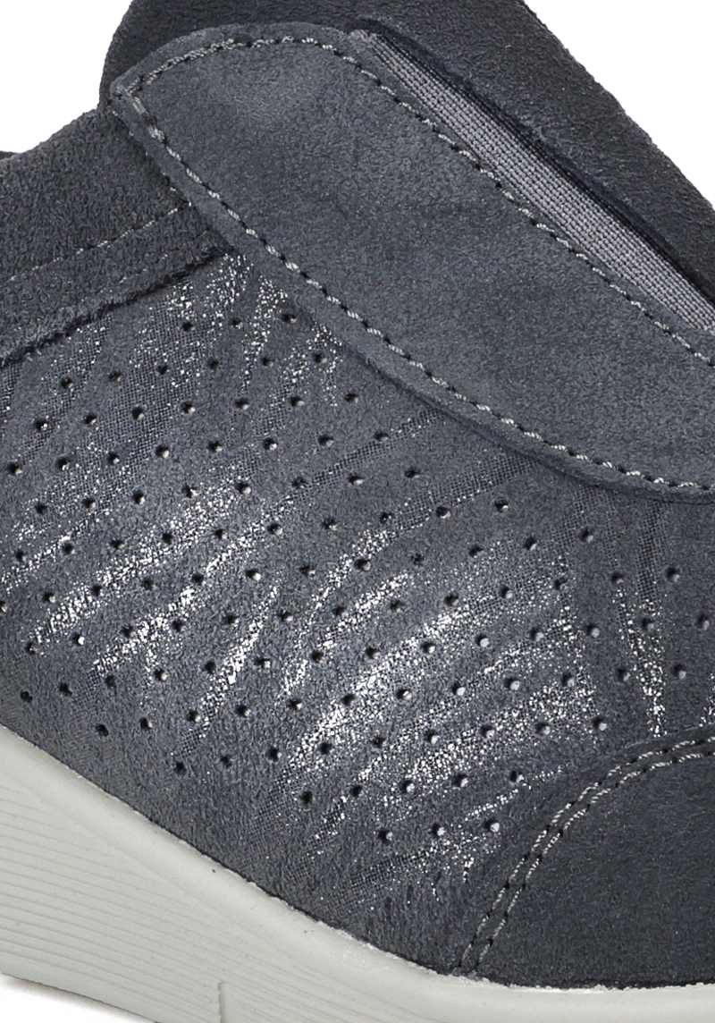 ZAPATILLA CUERO MERCURIA GRIS OSCURO - 5