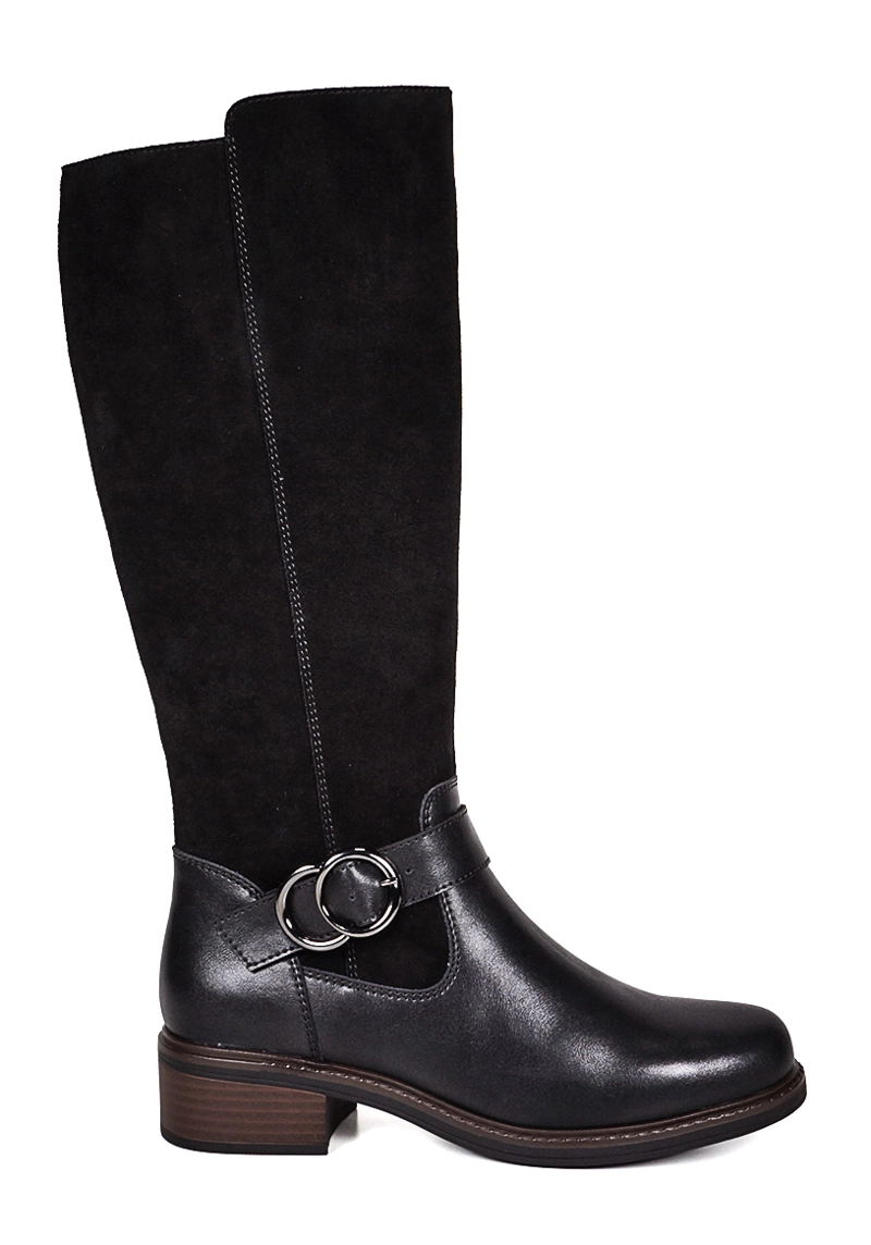 BOTA CUERO DIANE NEGRO - 1