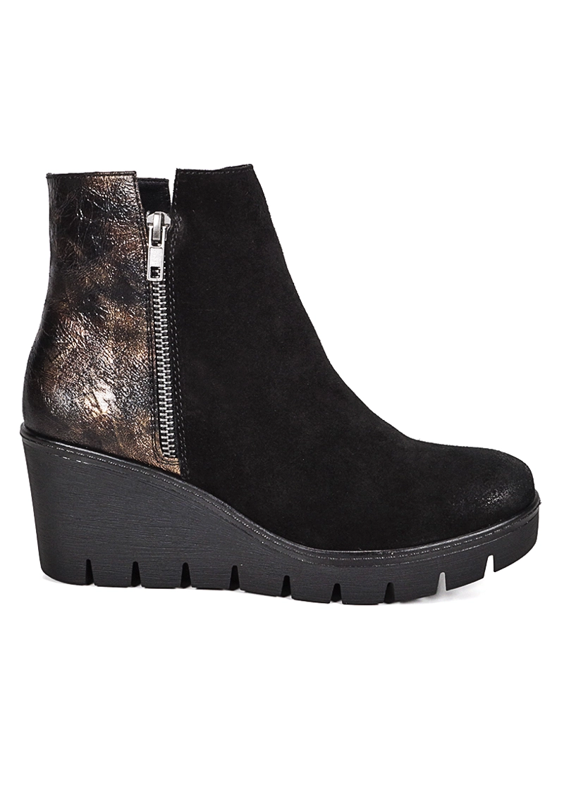 BOTIN CUERO FRANCINA NEGRO - 1