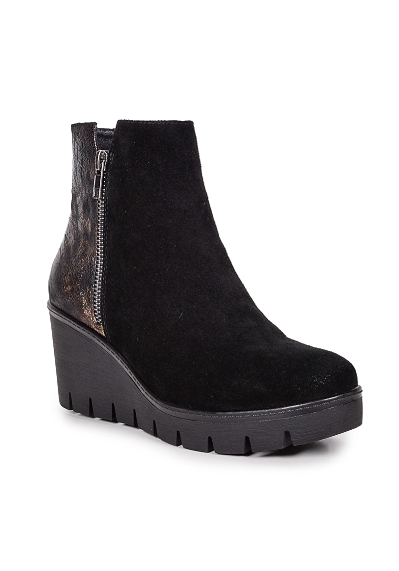 BOTIN CUERO FRANCINA NEGRO - 2
