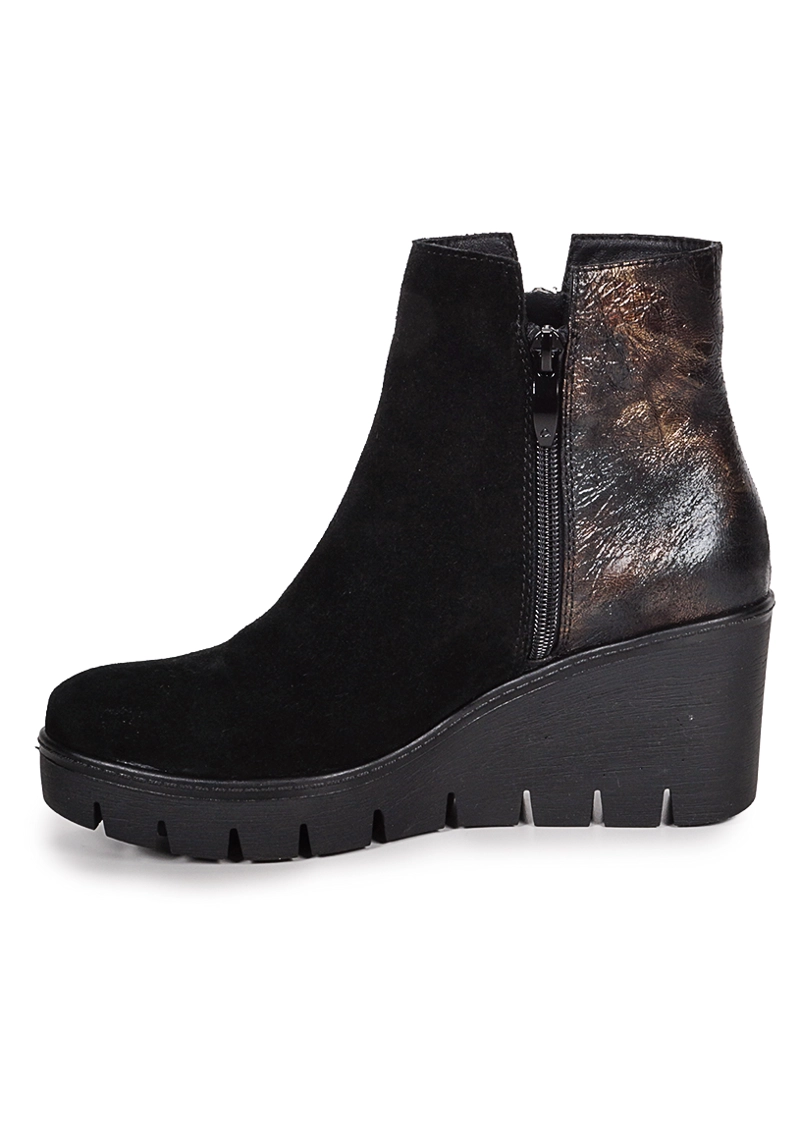 BOTIN CUERO FRANCINA NEGRO - 3