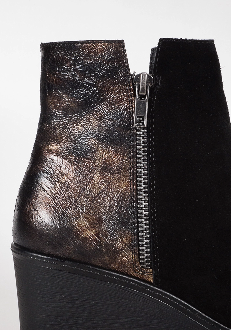 BOTIN CUERO FRANCINA NEGRO - 4